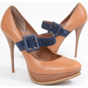 Lilly's Closet Maryjane Two-Tone Pump Stiletto Heels Size 8.5 (EUR 39)